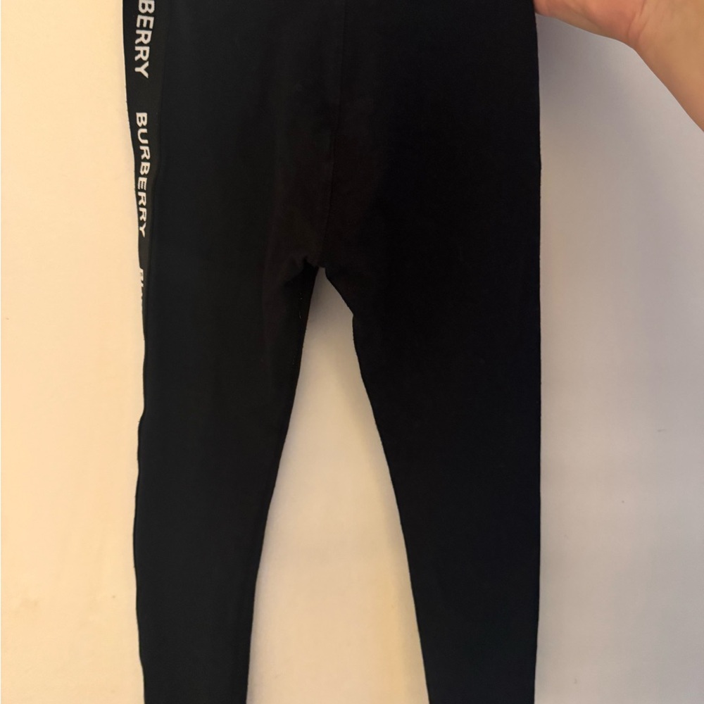 Burberry Girls Black Logo Leggings